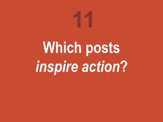 Turning
marketing
ideas into
questions
Which posts
inspire action?
11
 