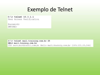 Exemplo de Telnet
 