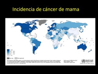 Incidencia de cáncer de mama
 