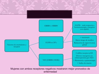 Mujeres con ambos receptores negativos mostraron mejor pronostico de enfermedad 