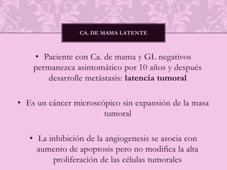 La angiogenesis se relaciona con la agresividad del tumor de ca de mama 
