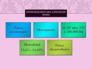 Epidemiología del cáncer de mama