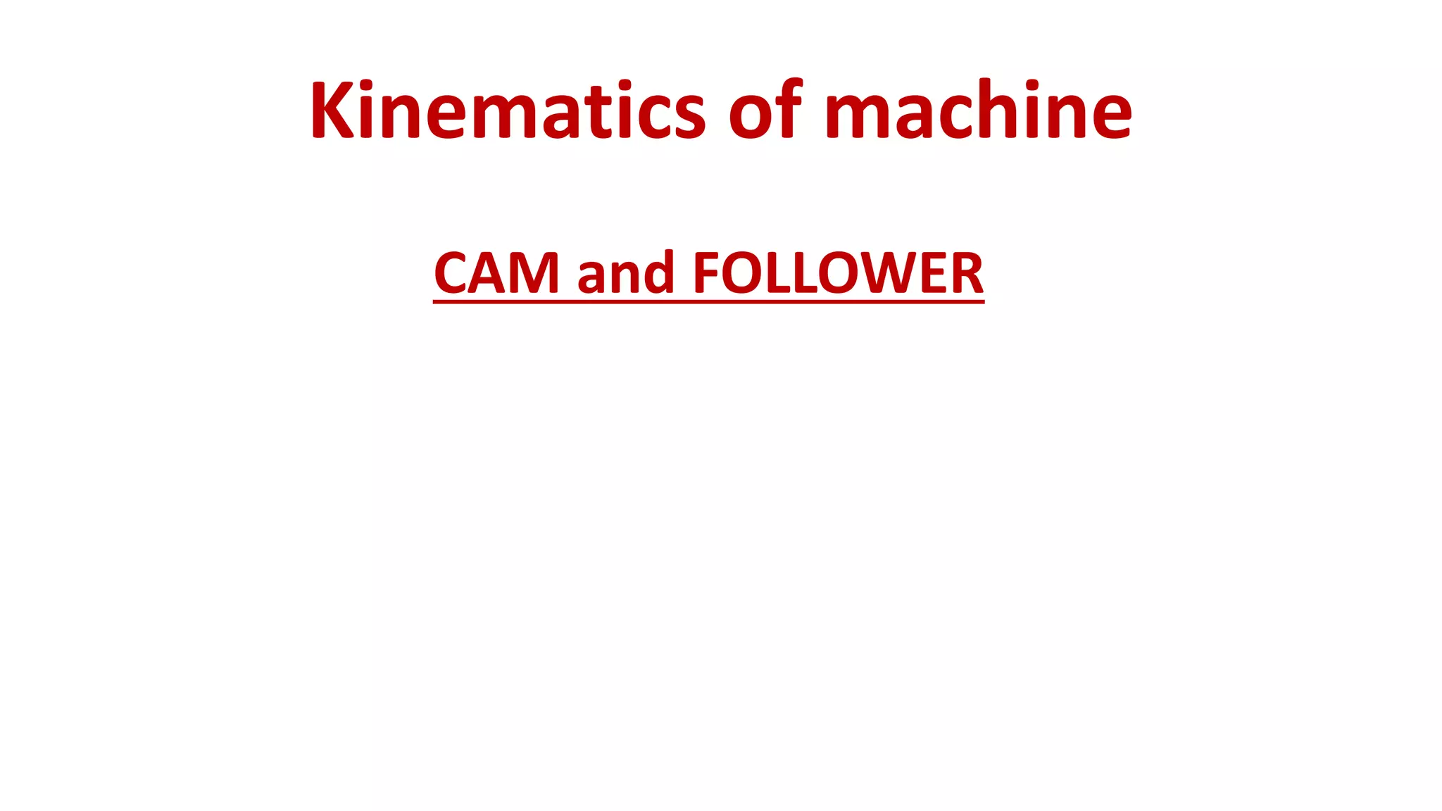 Cam and follower PPT