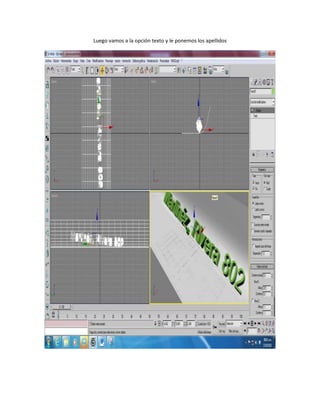 Luego vamos a la opción texto y le ponemos los apellidos
 