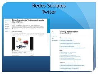 Redes Sociales
Twiter
