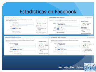 Estadísticas en Facebook
Mercadeo Electrónico