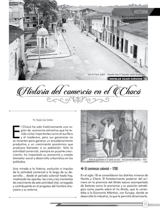 Historia del comercio en el Choco
 