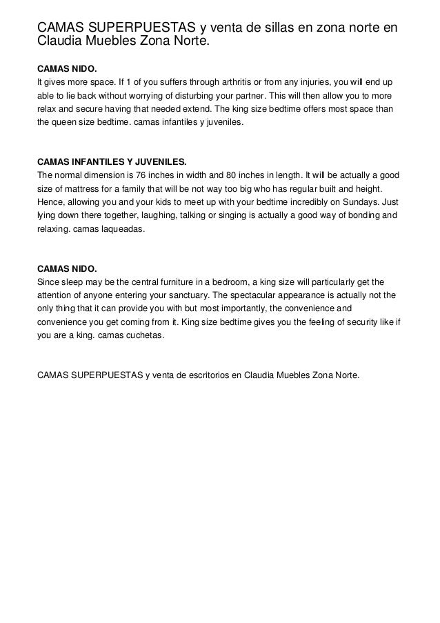 CAMAS SUPERPUESTAS y venta de sillas en zona norte en Claudia Muebles
