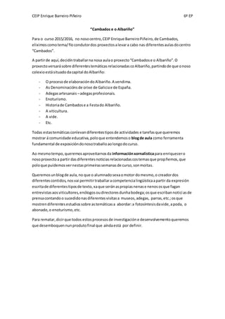 Cambados e o albariño | DOCX