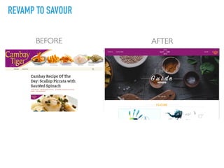 REVAMP TO SAVOUR
BEFORE AFTER