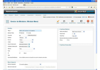 Cambiando posiciones de modulos