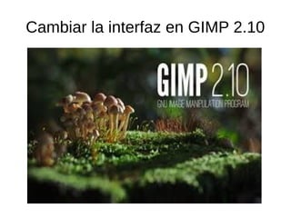 Cambiar la interfaz en GIMP 2.10
 