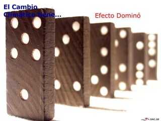 Efecto Dominó  El Cambio Climático tiene… 