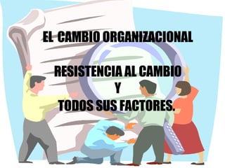 EL   CAMBIO ORGANIZACIONAL RESISTENCIA AL CAMBIO Y  TODOS SUS FACTORES.   