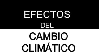 EFECTOS
CAMBIO
CLIMÁTICO
DEL
 
