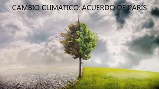 CAMBIO CLIMATICO: ACUERDO DE PARÍS
 