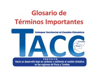 Glosario de
Términos Importantes
 