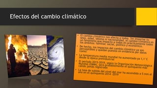 Efectos del cambio climático
 