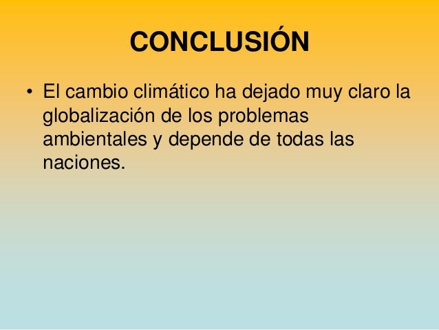 Cambio climático