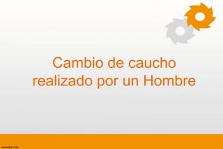 Cambio de caucho
realizado por un Hombre
 