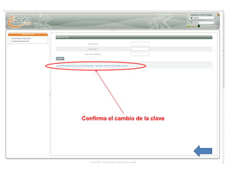 Confirma el cambio de la clave