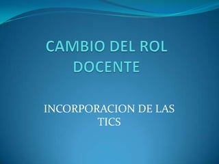 INCORPORACION DE LAS
        TICS
 