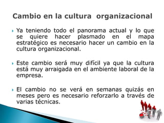 Cambio en la cultura organizacional | PPTX