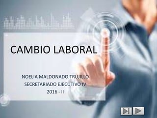 CAMBIO LABORAL
NOELIA MALDONADO TRUJILLO
SECRETARIADO EJECUTIVO IV
2016 - II
 