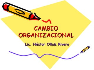 CAMBIO ORGANIZACIONAL Lic. Néstor Ollais Rivera 