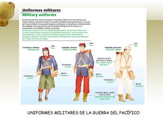 UNIFORMES MILITARES DE LA GUERRA DEL PACÍFICO 