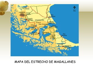 MAPA DEL ESTRECHO DE MAGALLANES 