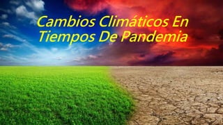 Cambios Climáticos En
Tiempos De Pandemia
 