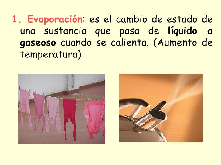 Cambios de estado y ciclo del agua