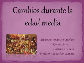 Alumnos: Anahis Riquelme
Renata Sáez
Martina Estrada
Profesor : Jonathan Zapata
 
