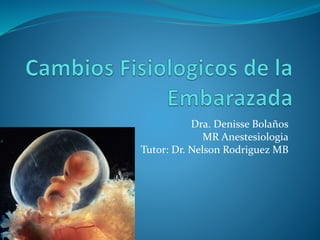 Dra. Denisse Bolaños
MR Anestesiologia
Tutor: Dr. Nelson Rodriguez MB
 