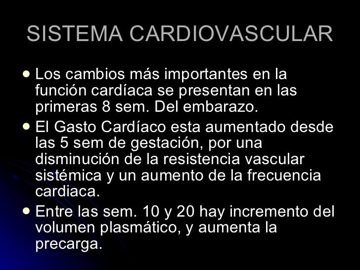 Cambios Hematologicos Y Cardiovasculares