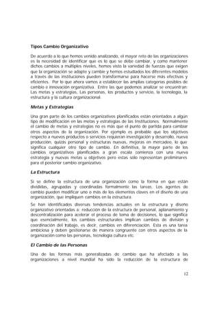 Cambio y desarrollo organizacional | PDF
