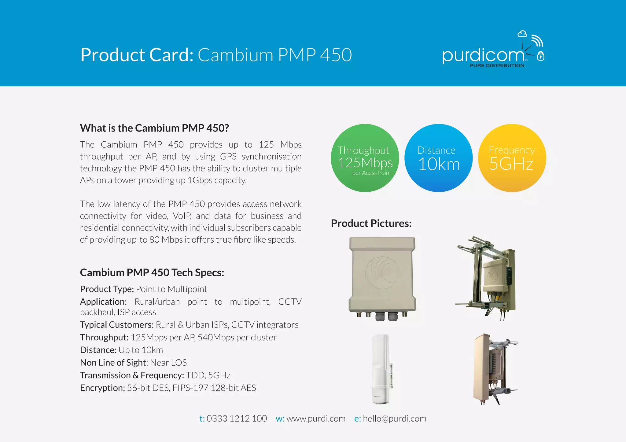 Cambium Networks PMP 450 Product Card | PPT