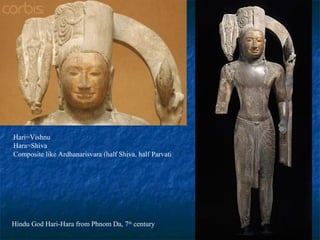 Hari=Vishnu
Hara=Shiva
Composite like Ardhanarisvara (half Shiva, half Parvati

Hindu God Hari-Hara from Phnom Da, 7th century

 