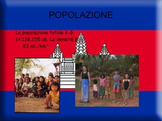 POPOLAZIONE
La popolazione totale è di
14.138.255 ab. La densità è
   83 ab./km²
 