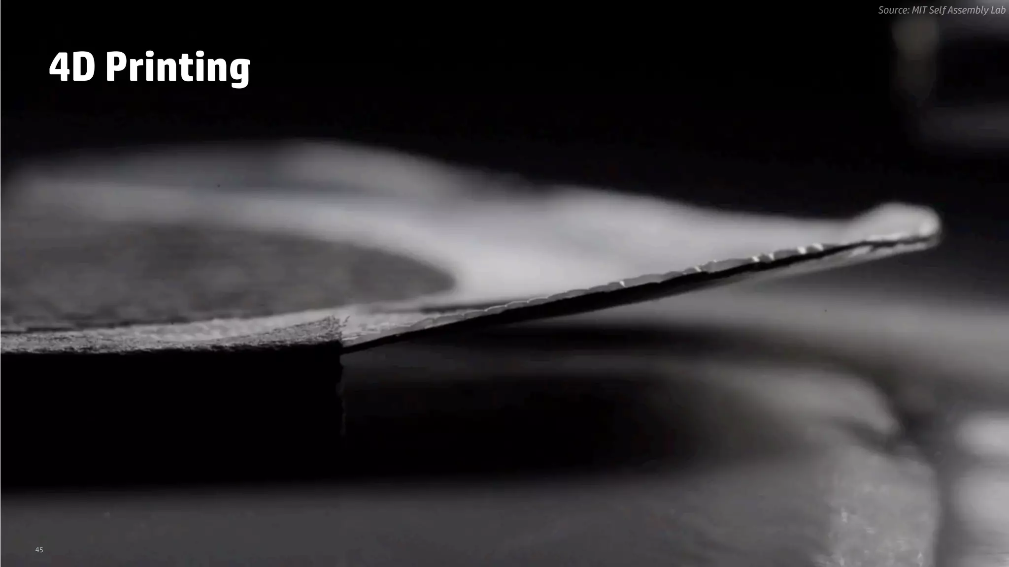 45
4D Printing
Source: MIT Self Assembly Lab
 