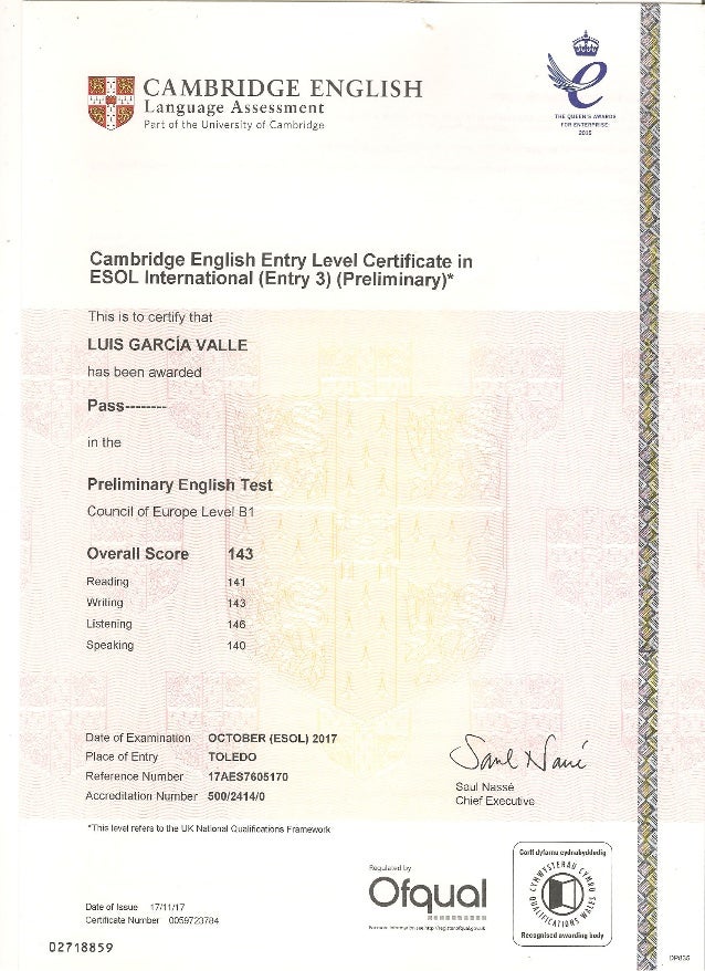 Certificación PET Cambridge English