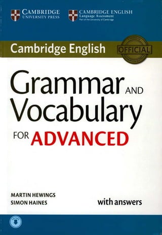 Cambridge. grammar and vocabulary for advanced | PDF