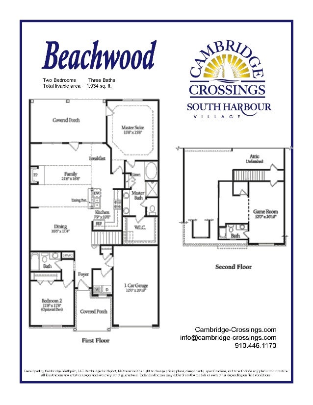 Cambridge Crossings Southport New Brochure