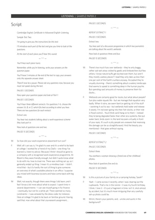 Cambridge Script Example Cambridge english-advanced-handbook-2015 | PDF