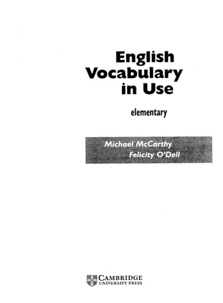 Cambridge   english vocabulary in use - elementary