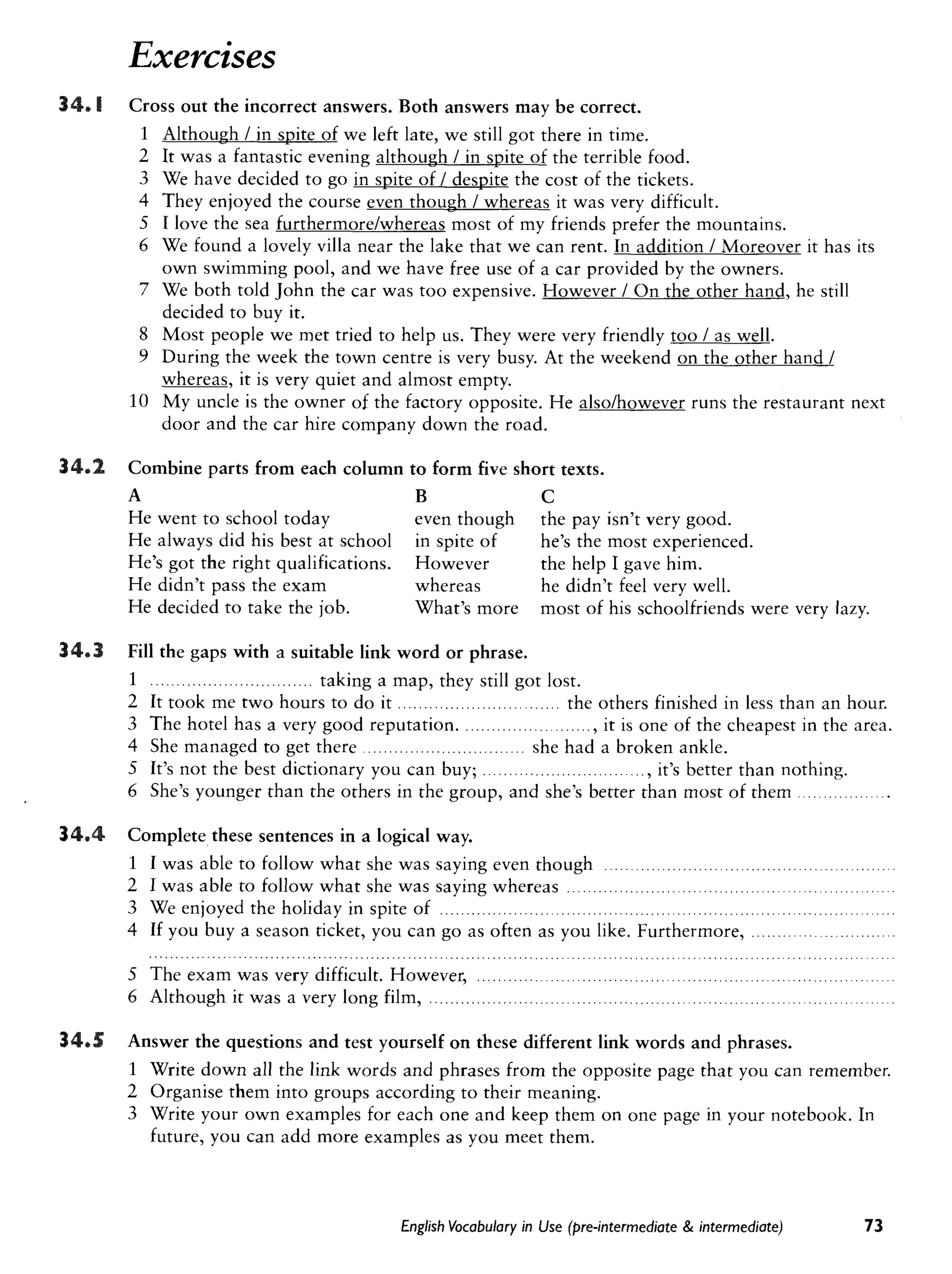 Cambridge   english vocabulary in use - pre-int int