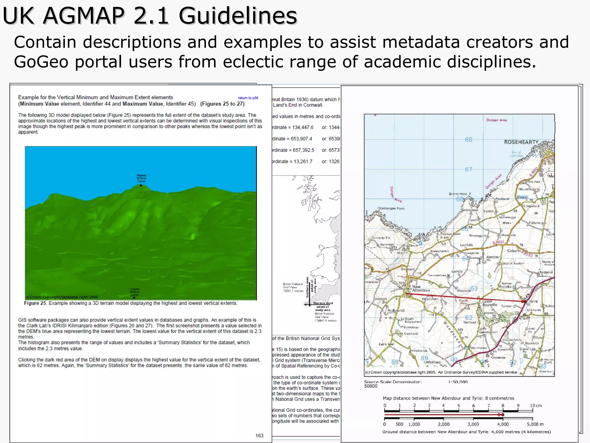 UK AGMAP 2.1 Guidelines Contain descriptions and examples to assist metadata creators and  GoGeo portal users from eclectic range of academic disciplines. 