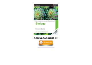 Cambridge International AS and A Level Biology Revision Guide | PDF