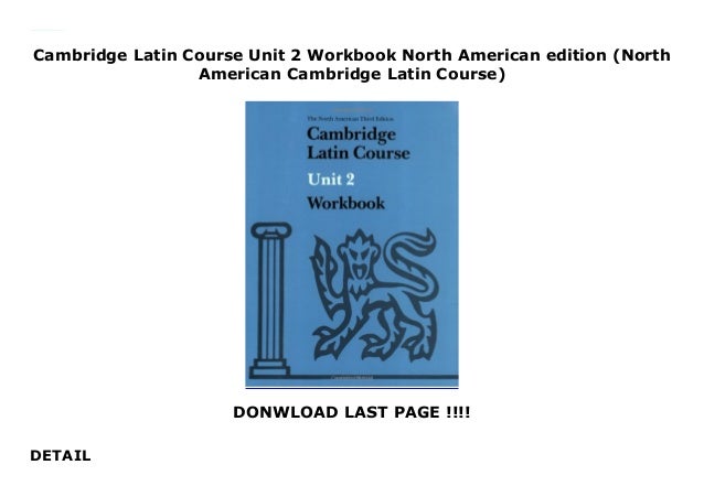 Cambridge Latin Course Unit 2 Workbook North American Edition North